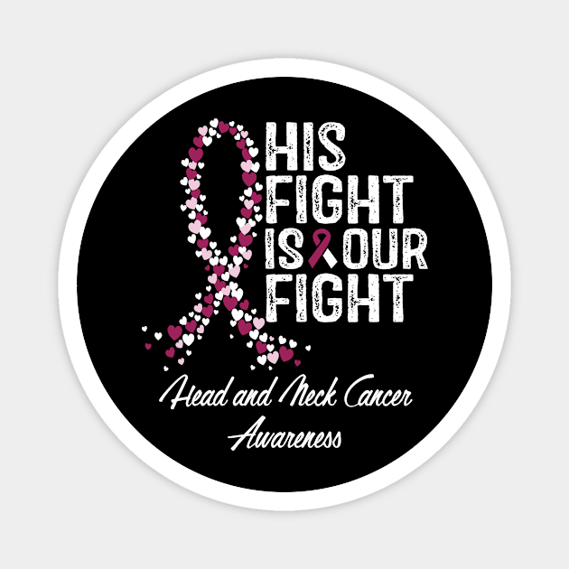 Head and Neck Cancer Awareness His Fight Is Our Fight Magnet by RW